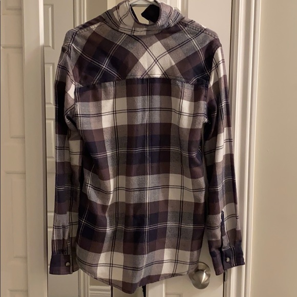 Garage Purple Boyfriend Fit Flannel - Picture 2 of 2